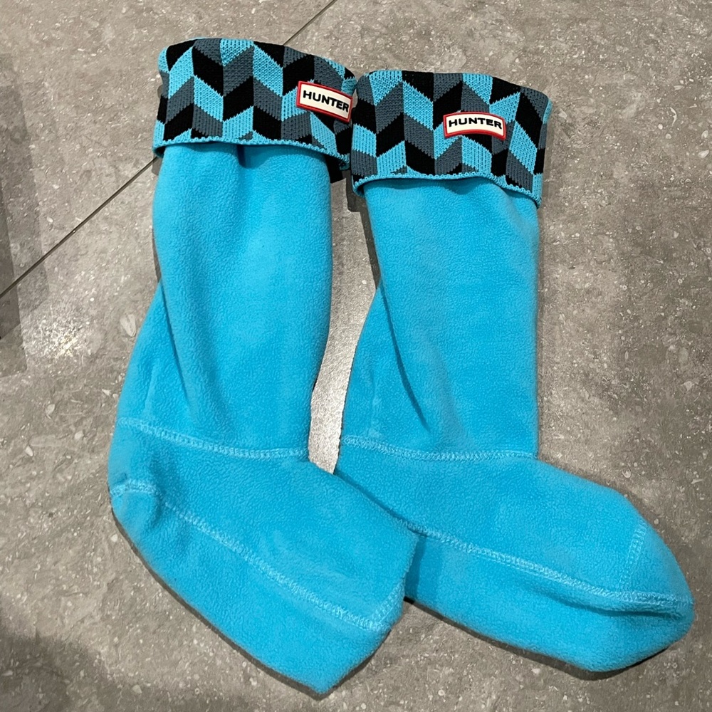 Blue hunter socks